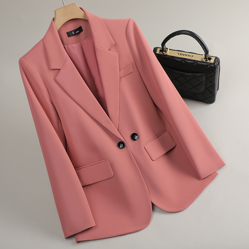 Women Formal Wear With Black Blazer - Autumn Long Sleeve Outwear Blazer Women