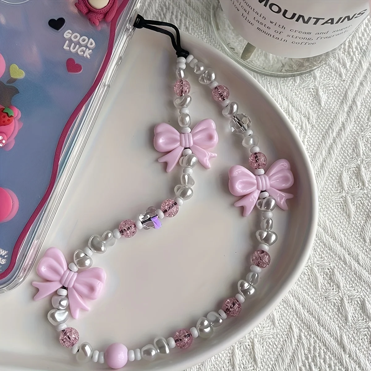 Pearl Necklace Set - 800Pcs White Mixed Polished Acrylic Pearl