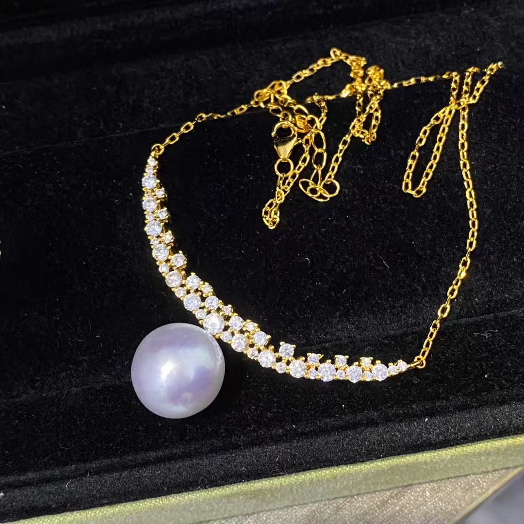 S925 Sterling Silver Necklace  - مراجعة Pearl Necklace Set وسعره