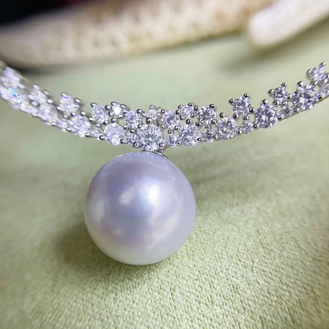 S925 Sterling Silver Necklace  - مراجعة Pearl Necklace Set وسعره