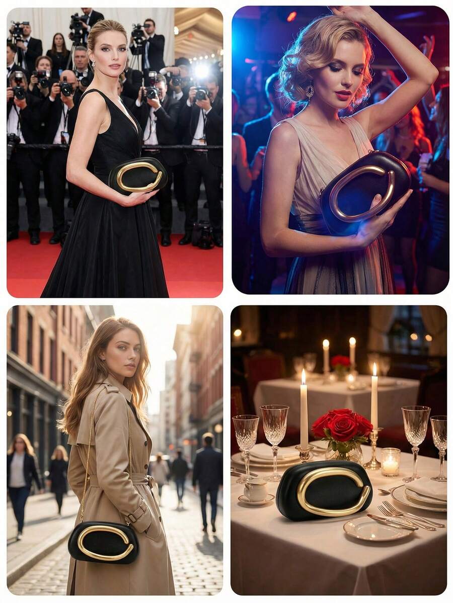 Elegant Black PU Clutch With G - مراجعة Women Formal Event Wear وسعره