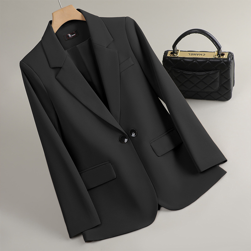 Autumn Long Sleeve Outwear Bla - مراجعة Women Formal Wear With Black Blazer وسعره