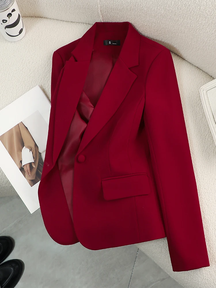 Women Blazer Ladies Red Green  - مراجعة Women Formal Wear With Black Blazer وسعره