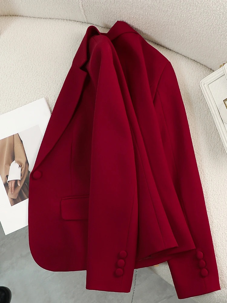 Women Blazer Ladies Red Green  - مراجعة Women Formal Wear With Black Blazer وسعره