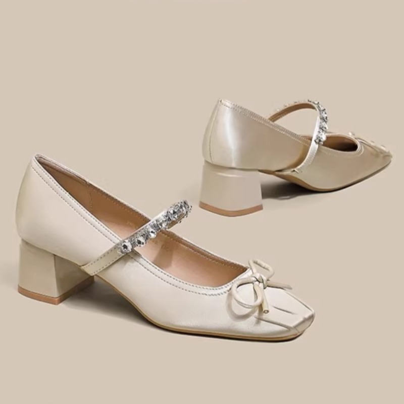 Square Toe Mary Jane Single Sh - مراجعة Pump Heel Block وسعره