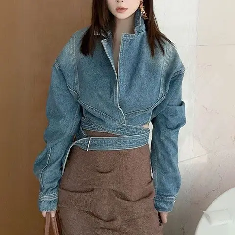Blue Washed Retro Denim Jacket - مراجعة Unique Women'S Formal Wear وسعره