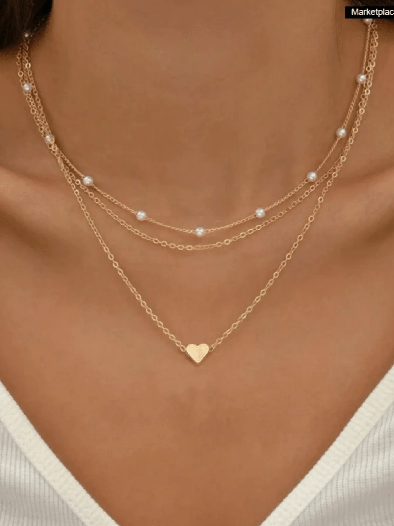 3-Layer Necklace Set, Minimali - مراجعة Pearl Necklace Set وسعره
