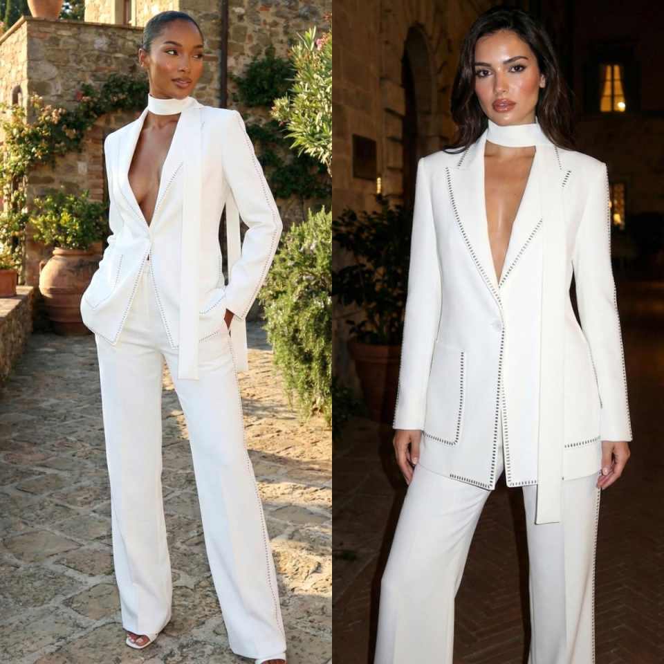 2 Pieces Women Wedding Pants S - مراجعة Women Formal Wear For Graduation وسعره