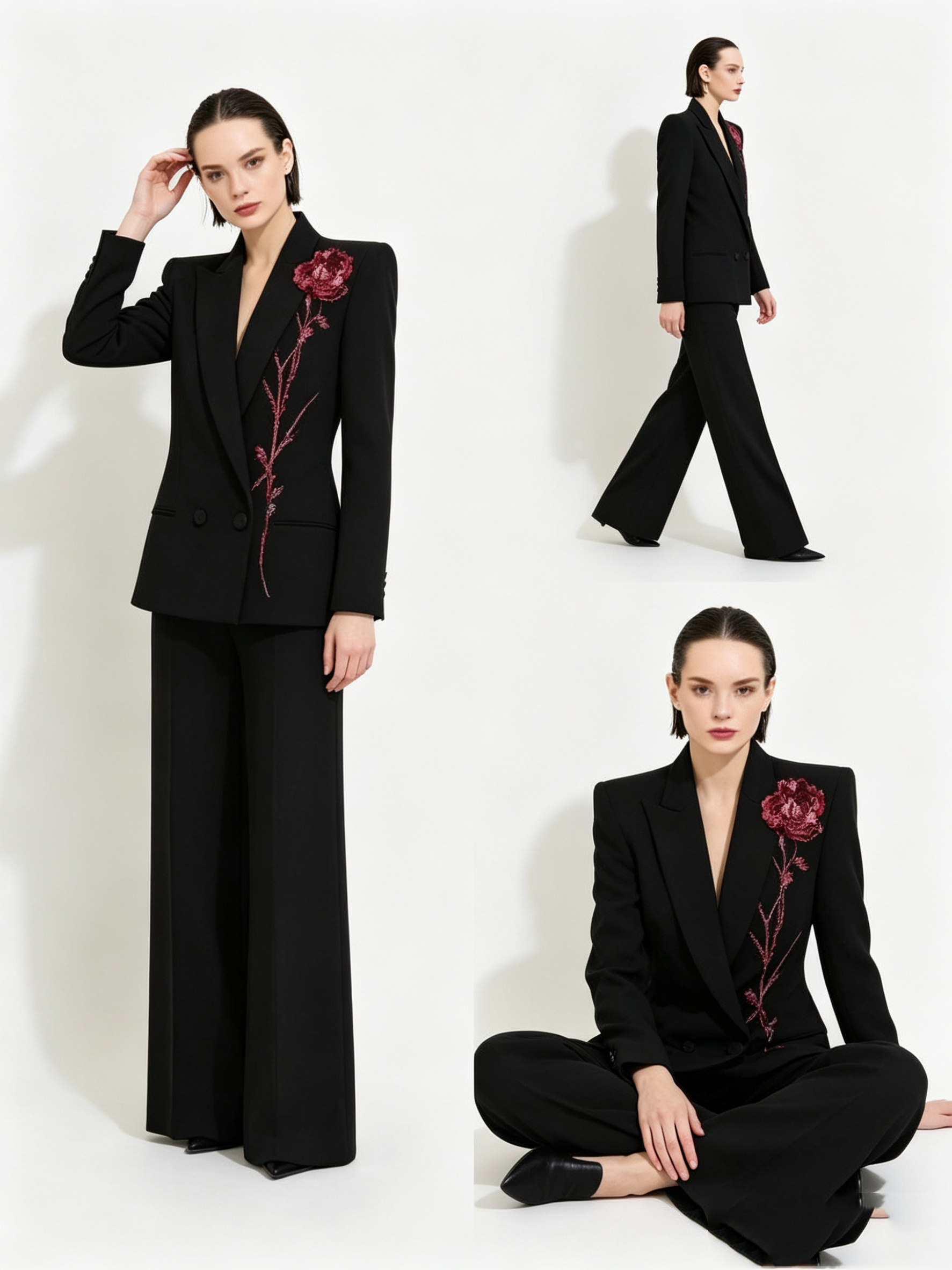 Black Women Suits Set 2 Piece  - مراجعة Women Formal Wear With Black Blazer وسعره