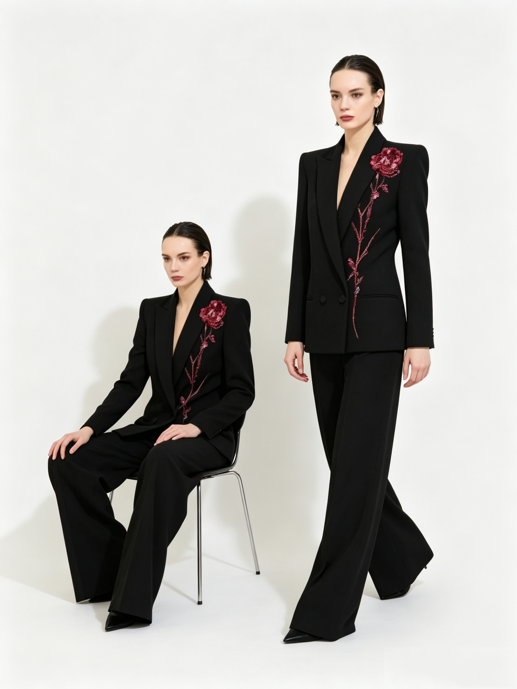 Black Women Suits Set 2 Piece  - مراجعة Women Formal Wear With Black Blazer وسعره