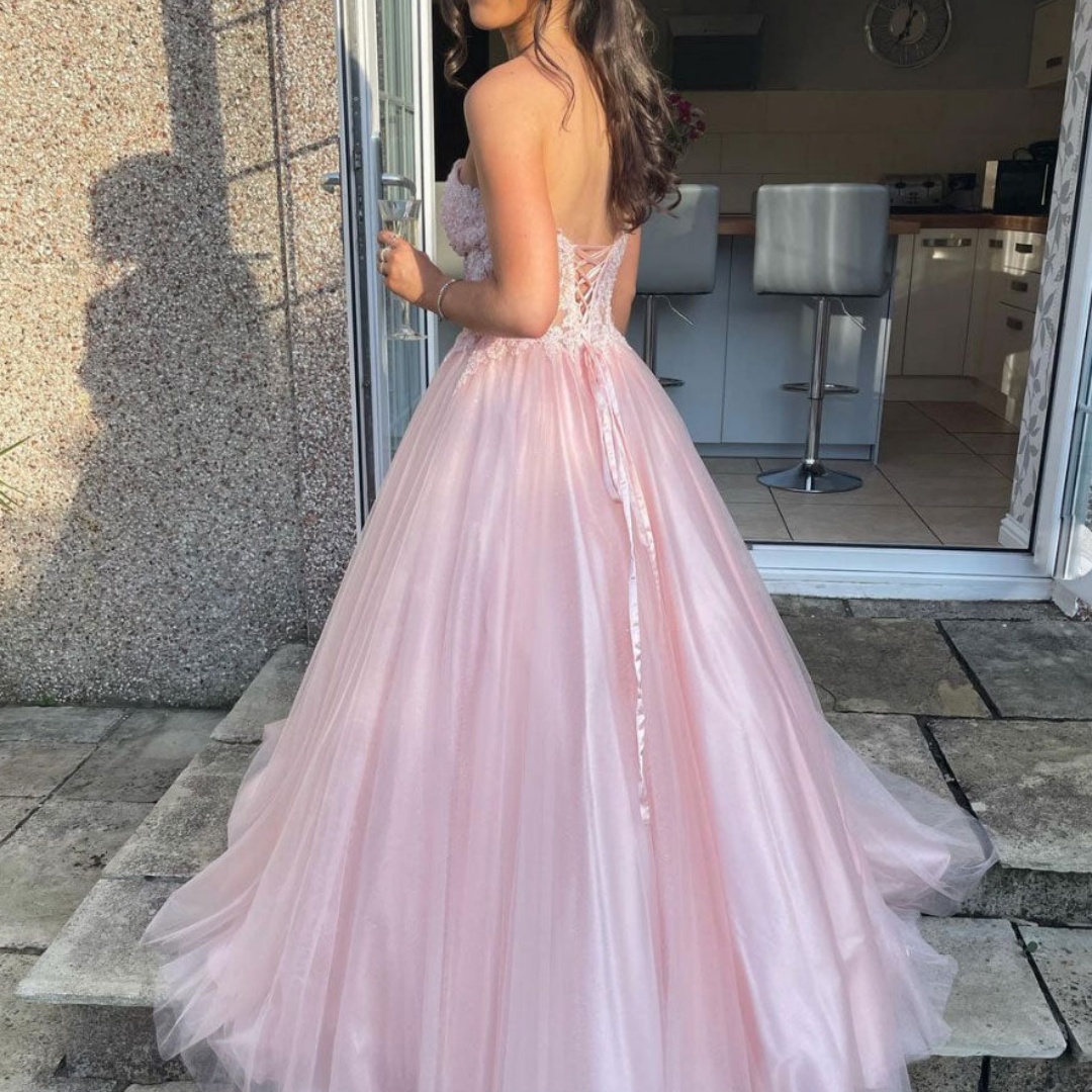 Bella Customized Pink Straples - مراجعة Women Formal Wear For Graduation وسعره