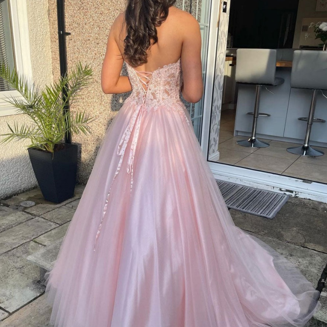 Bella Customized Pink Straples - مراجعة Women Formal Wear For Graduation وسعره