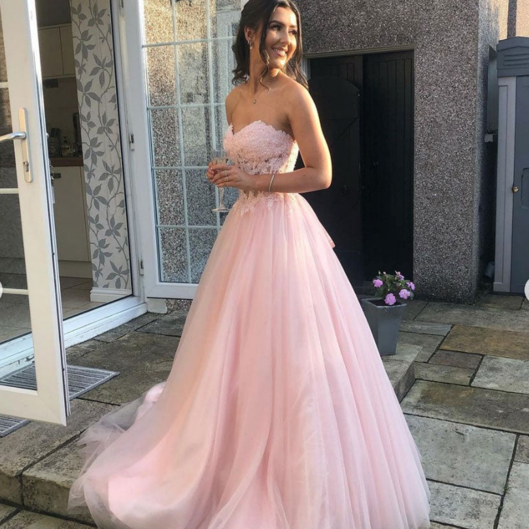 Bella Customized Pink Straples - مراجعة Women Formal Wear For Graduation وسعره