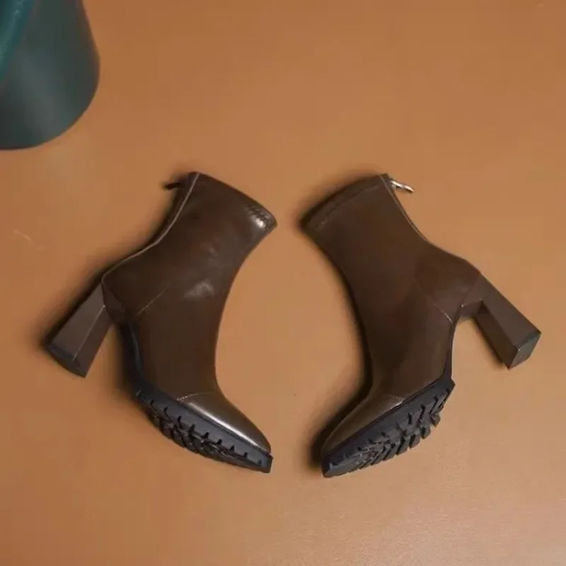 Pointed Toe French Tight Boots - مراجعة Pump Heel Block وسعره