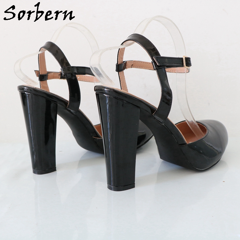 Sorbern Black Shiny Block High - مراجعة Pump Heel Block وسعره