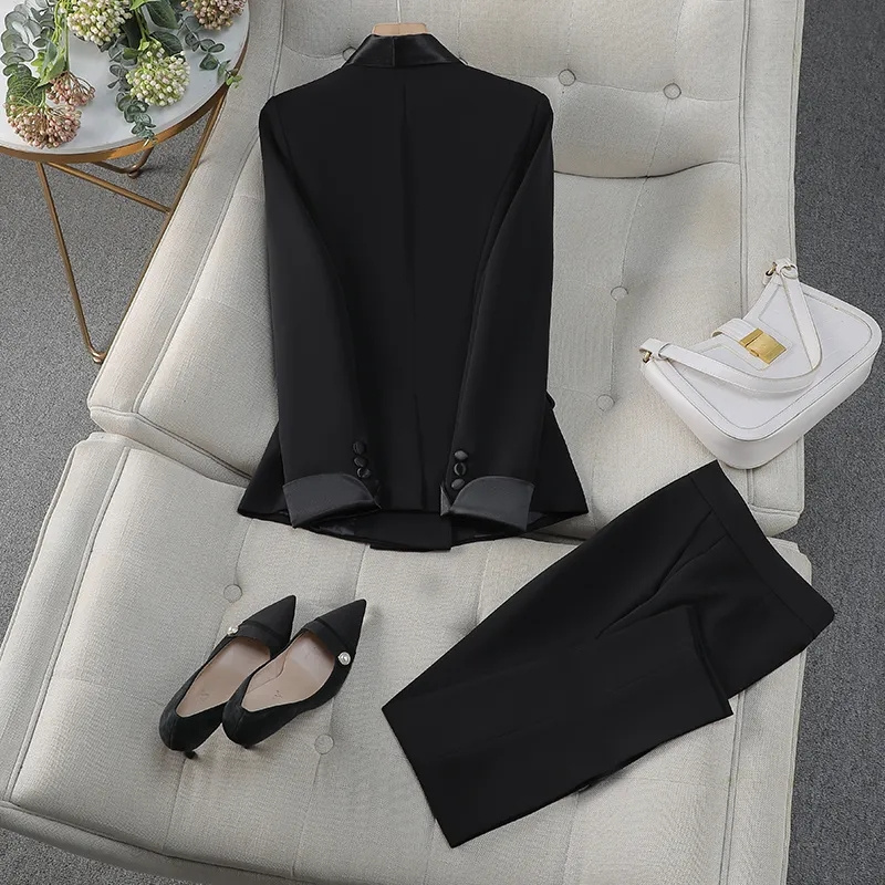 Elegant Red Black Women Pant S - مراجعة Women Formal Wear With Black Blazer وسعره