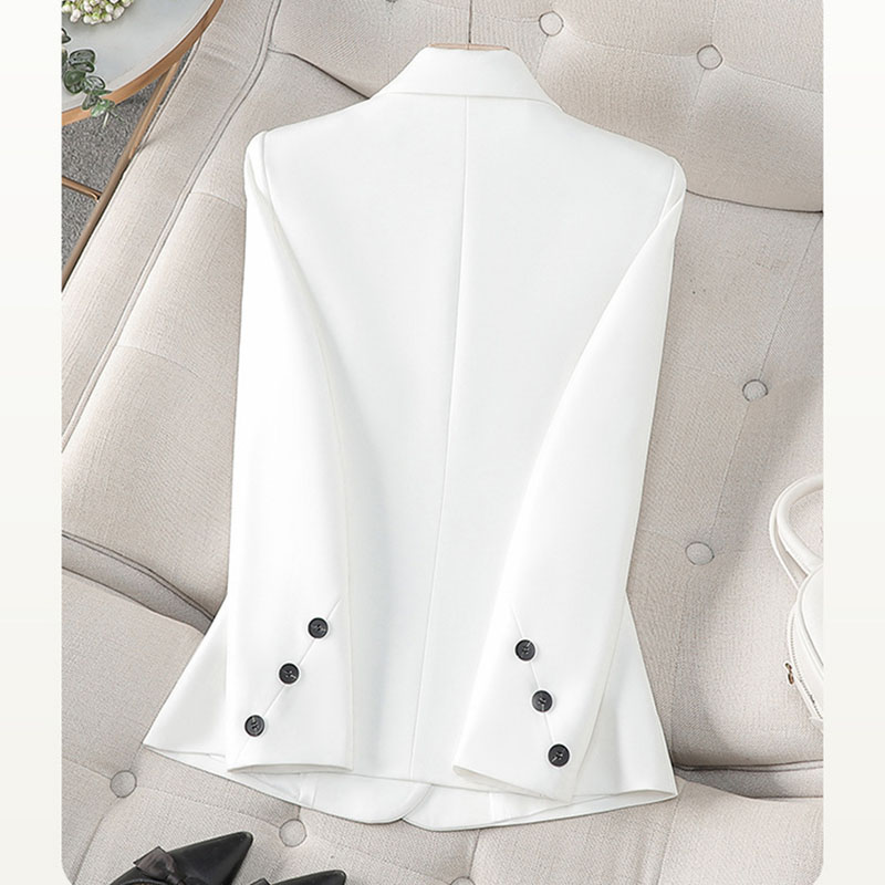 2025 New Spring Autumn White B - مراجعة Women Formal Wear With Black Blazer وسعره