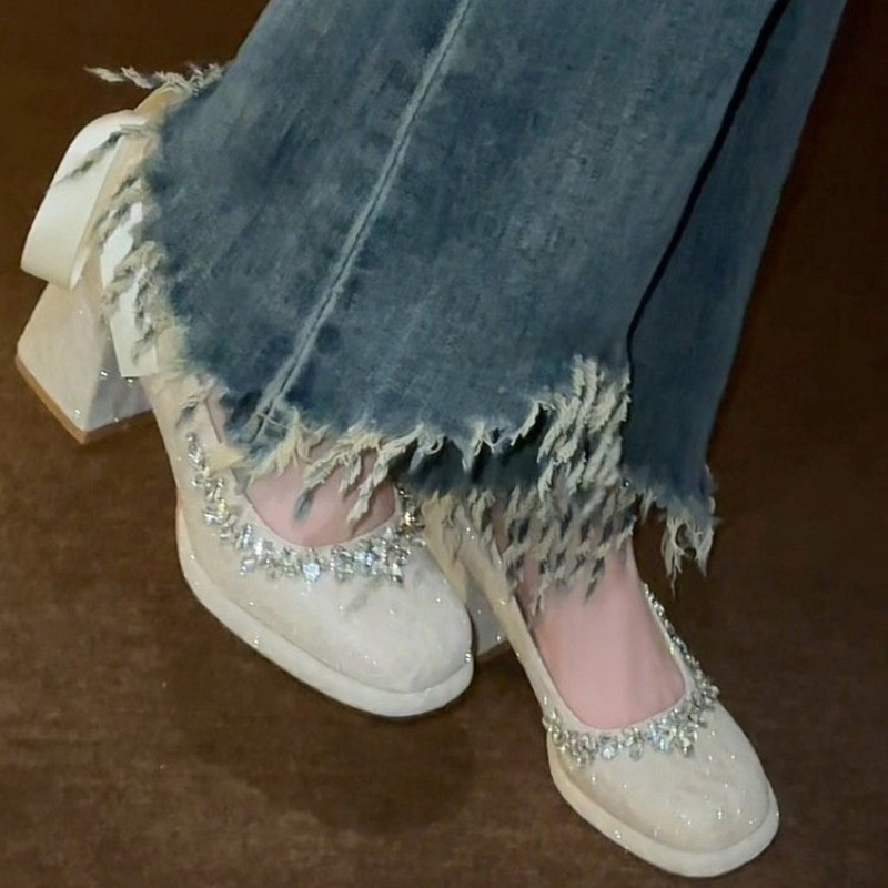 French Mary Jane Block Heel Pu - مراجعة Pump Heel Block وسعره