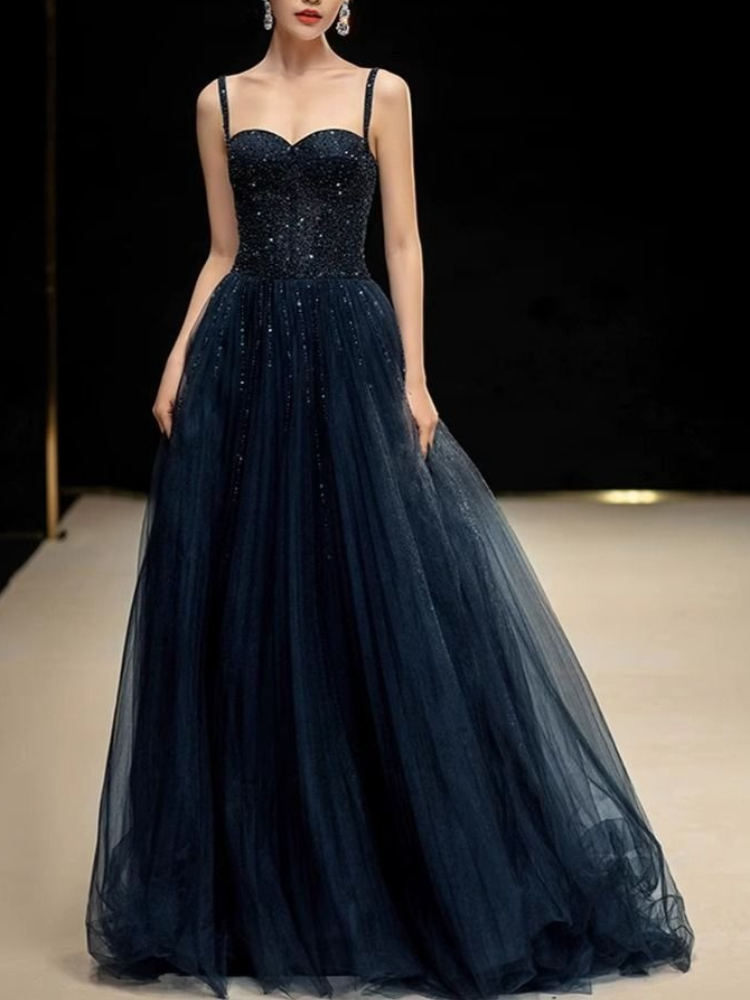 Elegant Princess Navy Blue Seq - مراجعة Women Formal Wear For Graduation وسعره