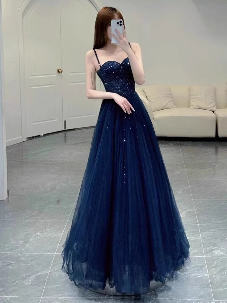 Elegant Princess Navy Blue Seq - مراجعة Women Formal Wear For Graduation وسعره