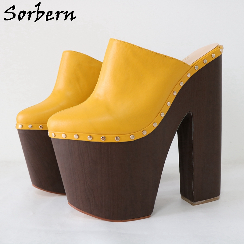 Sorbern Ginger Yellow Pump Sho - مراجعة Pump Heel Block وسعره