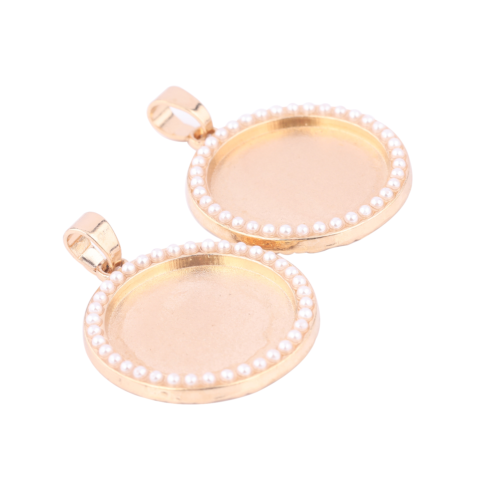 5pcs Kc Gold Pearl Cabochon Ba - مراجعة Pearl Necklace Set وسعره