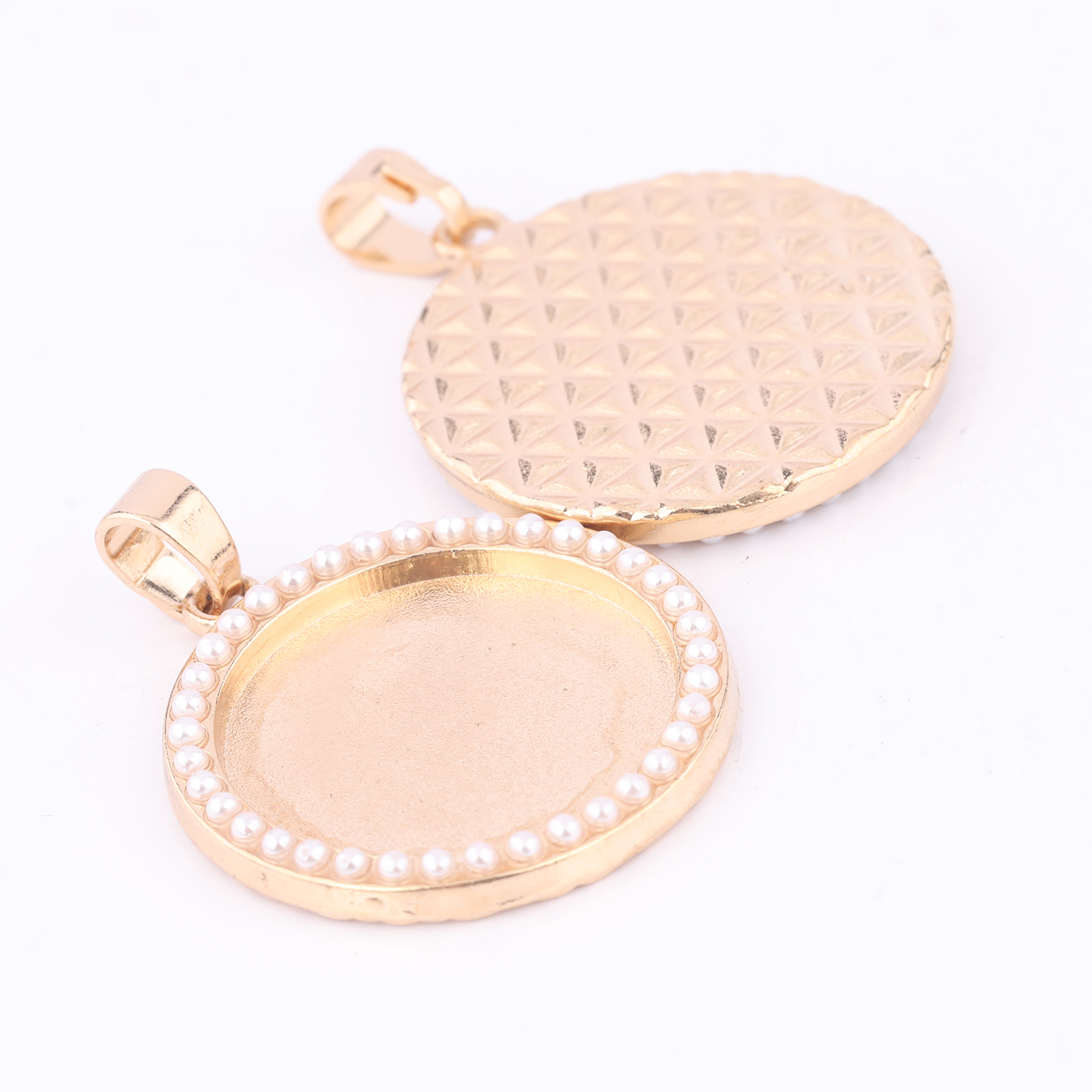 5pcs Kc Gold Pearl Cabochon Ba - مراجعة Pearl Necklace Set وسعره