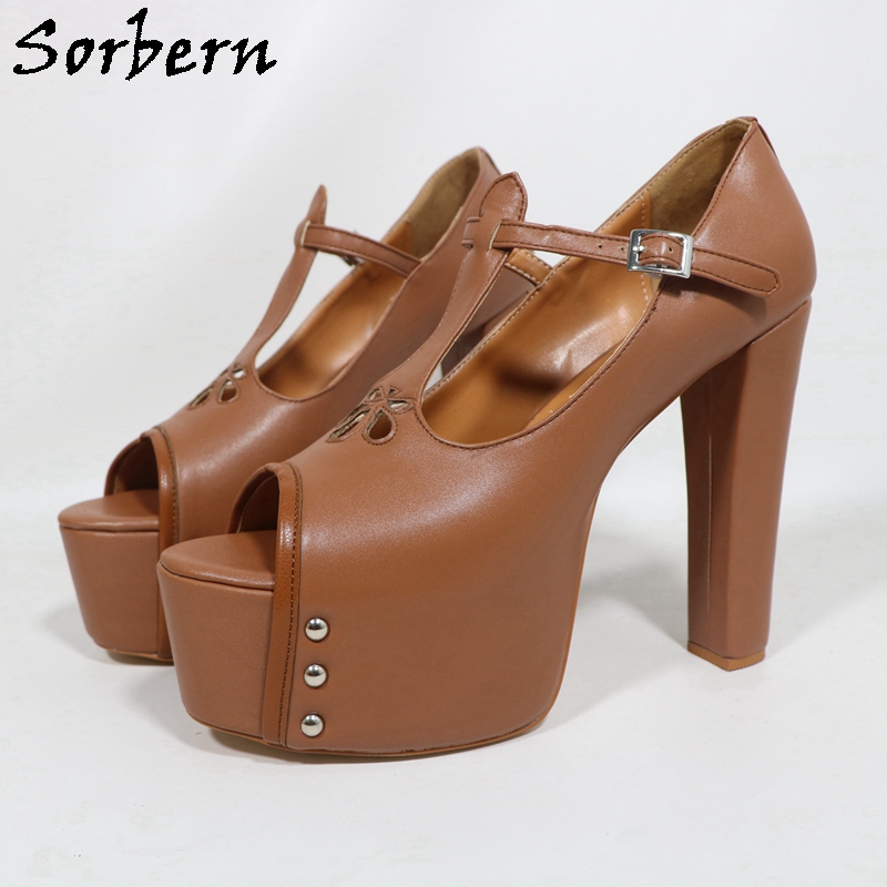 Sorbern Brown Matte Women Pump - مراجعة Pump Heel Block وسعره