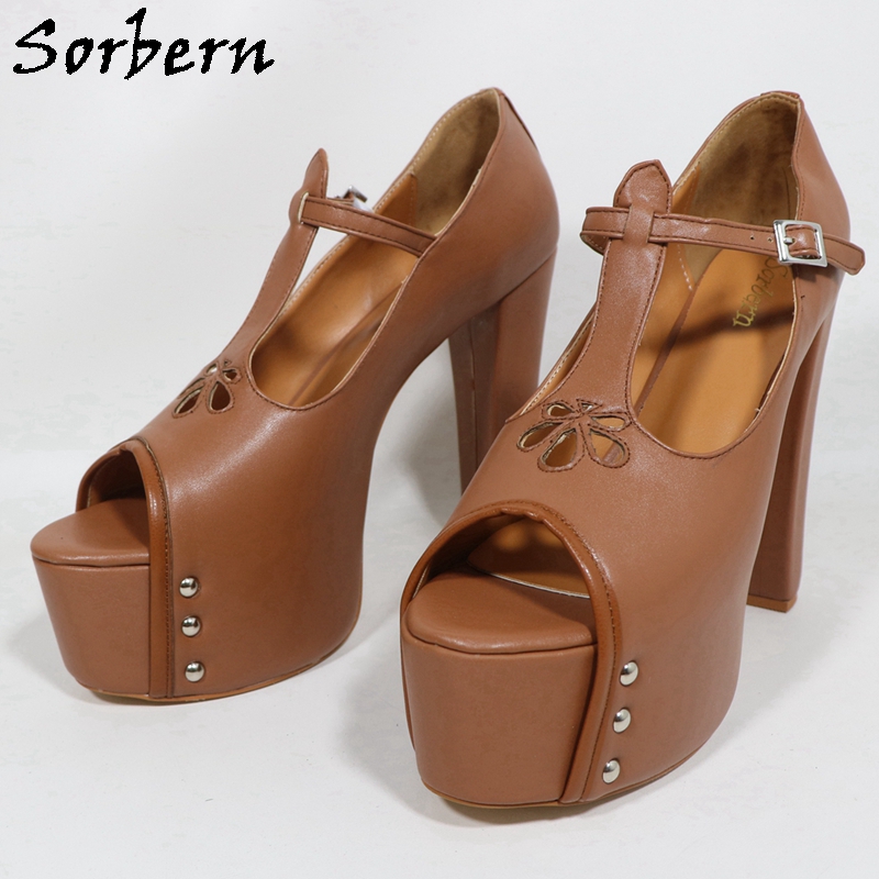 Sorbern Brown Matte Women Pump - مراجعة Pump Heel Block وسعره