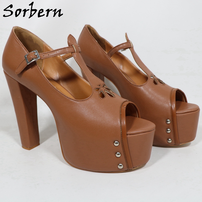 Sorbern Brown Matte Women Pump - مراجعة Pump Heel Block وسعره