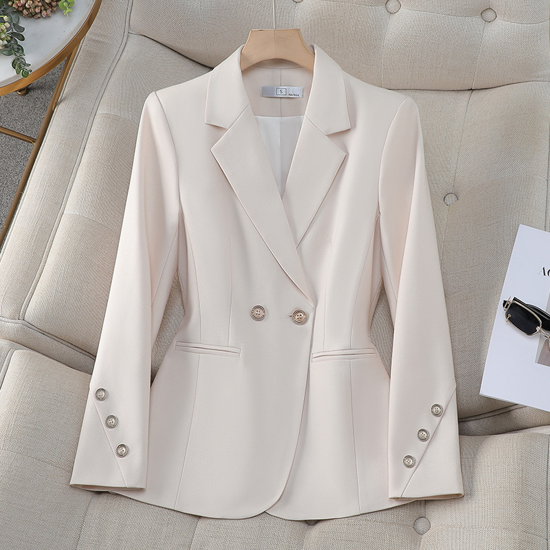 Women Double Breasted Solid Bl - مراجعة Women Formal Wear With Black Blazer وسعره