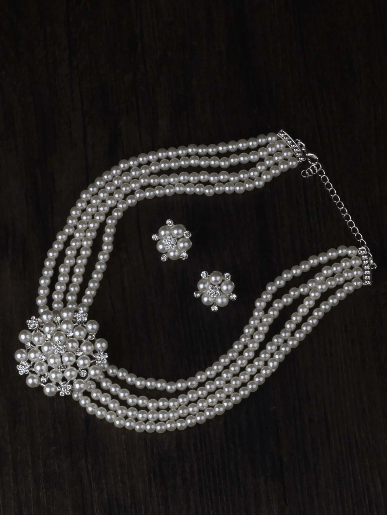 3 Pieces Faux Pearl Happiness  - مراجعة Pearl Necklace Set وسعره