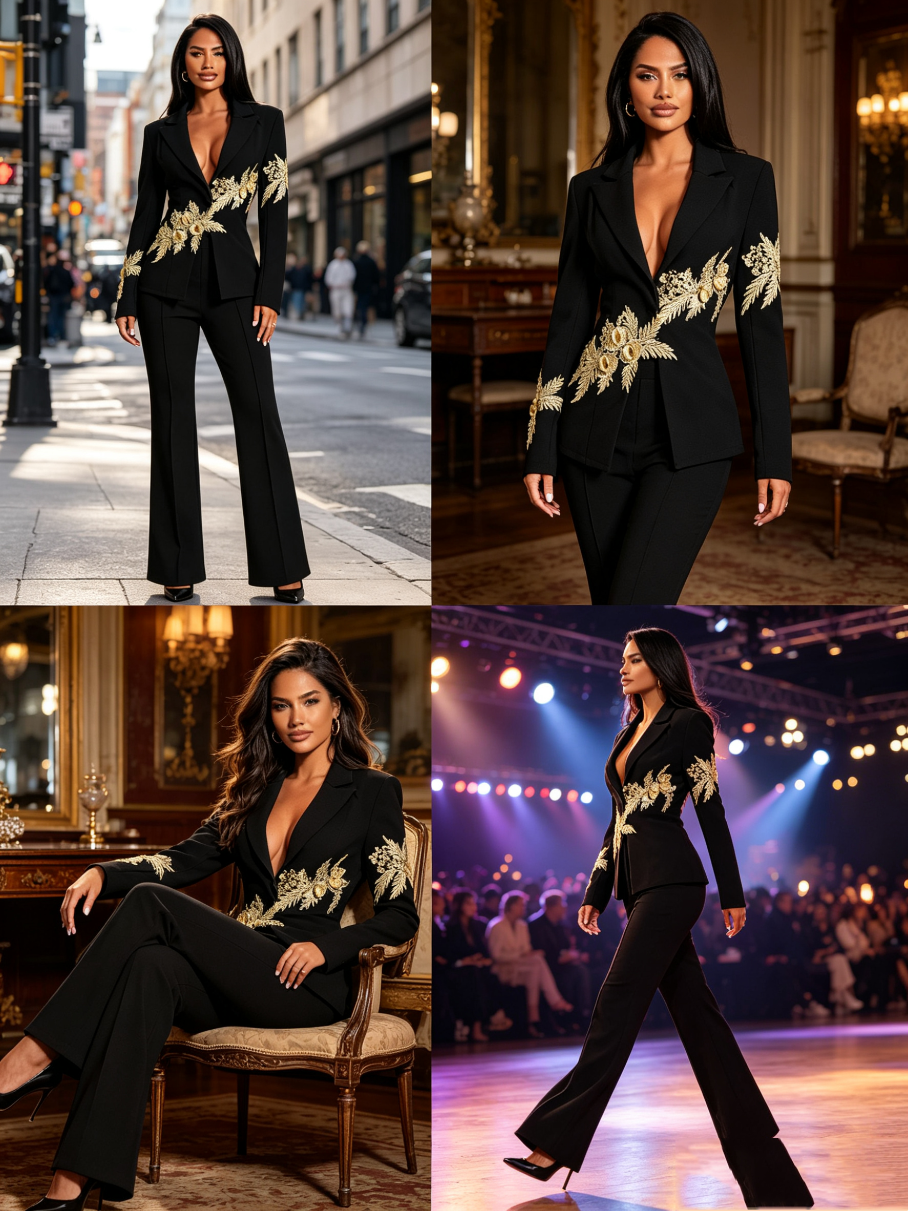 Black Women Suits Set 2 Piece  - مراجعة Women Formal Wear With Black Blazer وسعره