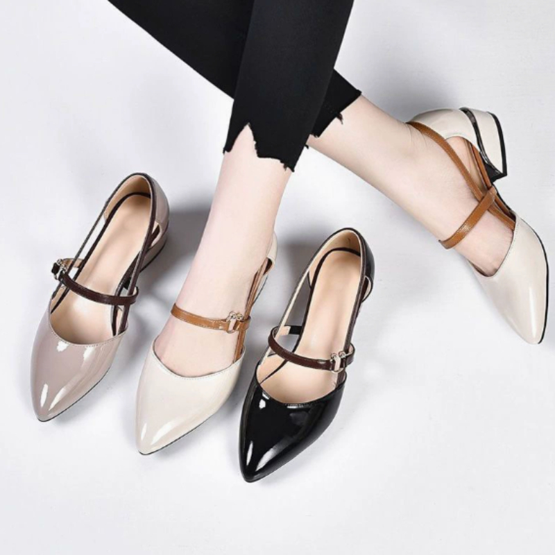 Women Two Tone Slingback Shoes - مراجعة Pump Heel Block وسعره