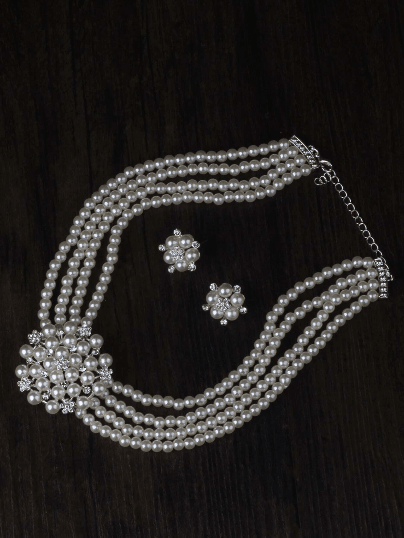 3 Pieces Faux Pearl Happiness  - مراجعة Pearl Necklace Set وسعره