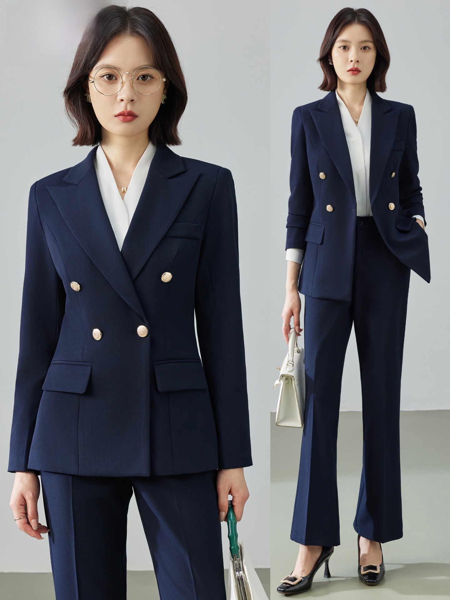 Cobalt Blue Suit Set for Women - مراجعة Women Formal Wear For Graduation وسعره