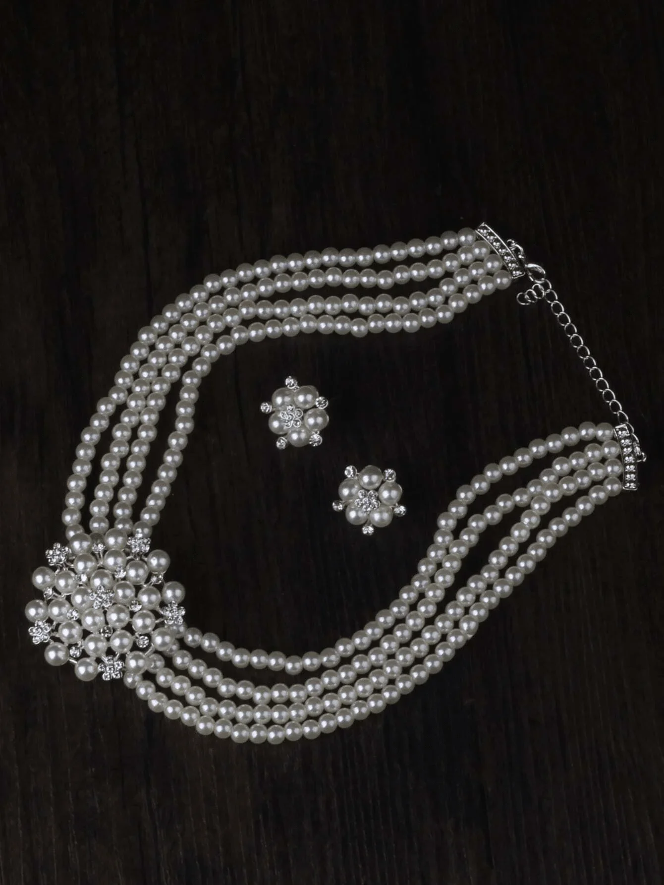 3 Pieces Faux Pearl Happiness  - مراجعة Pearl Necklace Set وسعره
